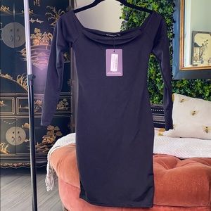 PLT NEW Black Off Shoulder Dress
